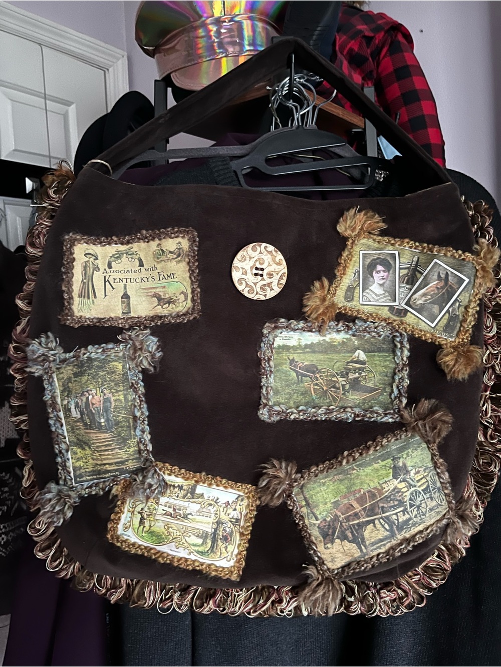 Western Vintage Suede tote bag